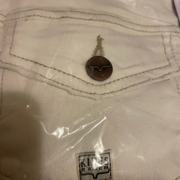 NWT Womens Kimes Ranch Medium Winslow Jacket in Winter Whitee (Jean Jacket) - Picture 4 of 7